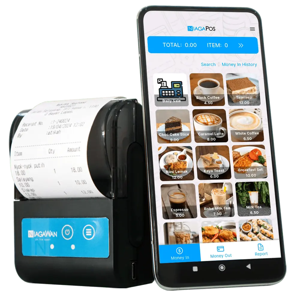Niagawan POS Lite with Bluetooth printer