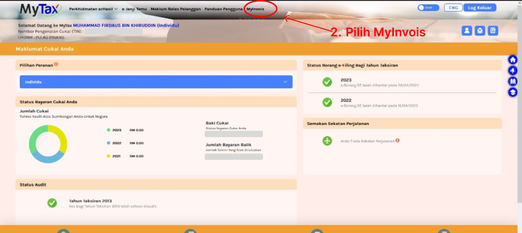Portal MyInvois untuk pengesahan e-invoice
